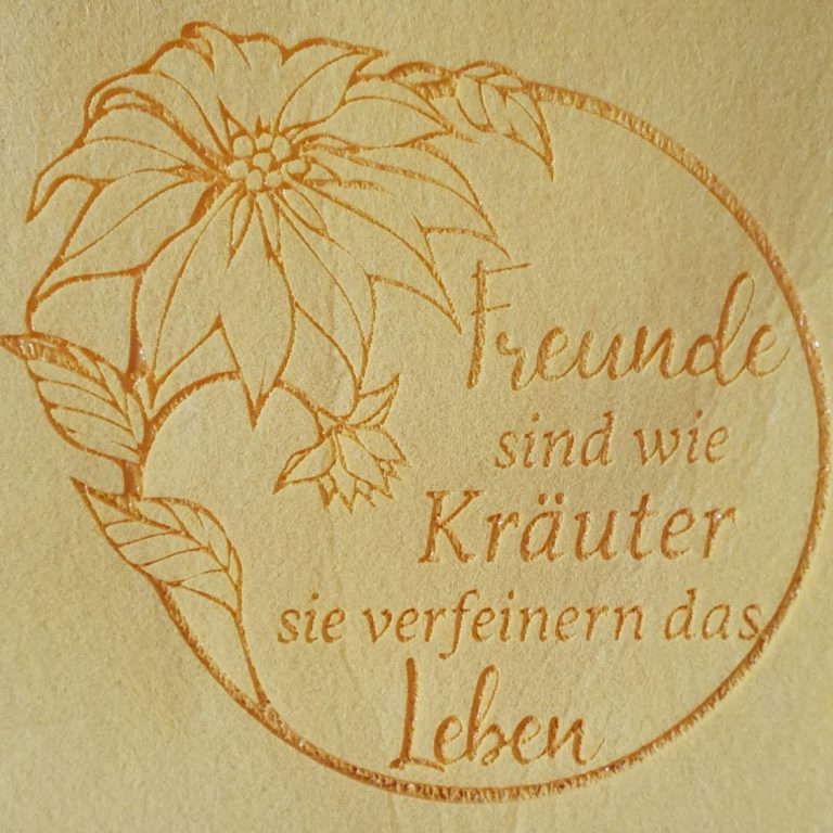 Kräuter und Freunde Spruch